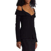 Cold-Shoulder Fitted Blazer