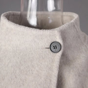 Belted Stand-Collar Coat