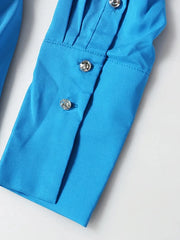 Draped-Waist Mini Shirt Dress