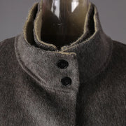 Contrast-Trim Longline Coat
