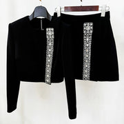 Embellished Jacket and Skirt Set