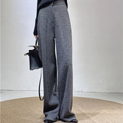 Textured Straight-Leg Pants