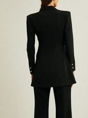 Bow-Detail Cutout Blazer