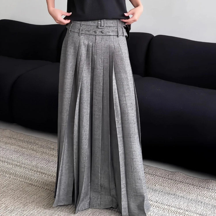 Pleated Long Skirt