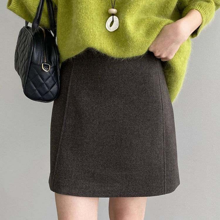 A-Line High-Waist Mini Skirt