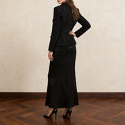 Tailored Jacket and Flared Skirt Set