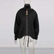 Stand-Collar Zip-Up Jacket