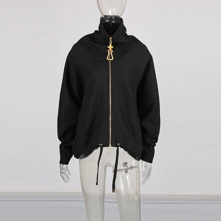 Stand-Collar Zip-Up Jacket