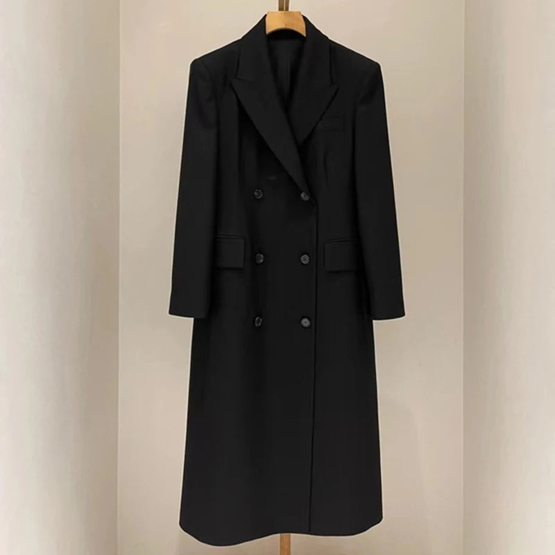 Double-Breasted Longline Coat