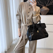 Cardigan and Flared Pants Set