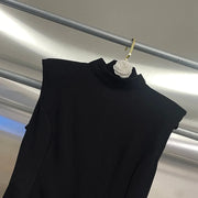 Zip-Detail Sleeveless Dress