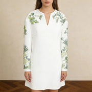 Floral V-Neck Shift Dress