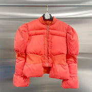 Puff-Sleeve Quilted Jacket