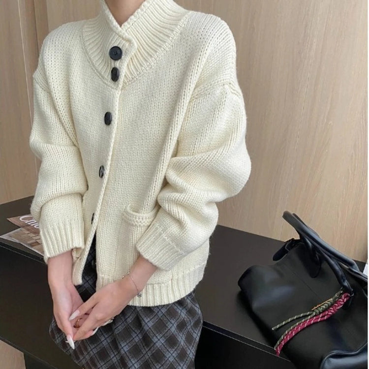 Chunky Button-Front Cardigan
