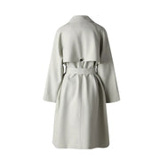 Tie-Waist Collared Trench Coat