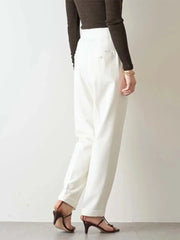 Pleated Tapered Ankle Pants