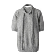 Textured Three-Quarter-Sleeve Sweater