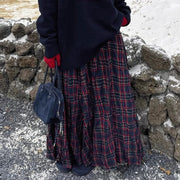 Plaid Full-Length Skirt