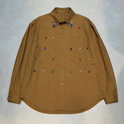 Multicolor Embellished Collared Shirt