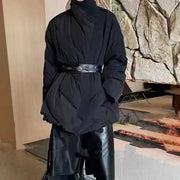 Asymmetric Padded Wrap Jacket