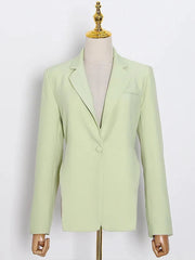 Notched-Lapel Fitted Blazer