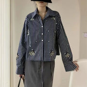 Embellished Glossy Cropped Shirt