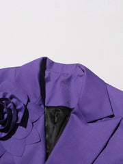 Rosette Single-Button Blazer