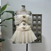 Off-Shoulder Ruched Mini Dress
