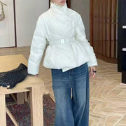Shawl-Collar Padded Jacket