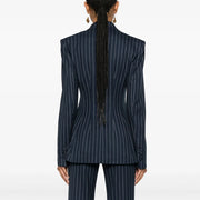 Pinstriped Tailored Blazer