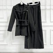 Tie-Waist Jacket and Pants Set