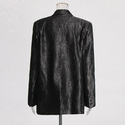 Textured Single-Button Blazer