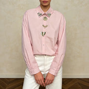 Embellished Button-Front Shirt