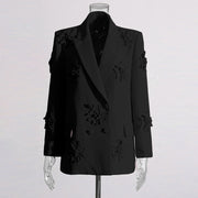 Floral Applique Blazer or Flared Pants