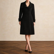 Wide-Collar A-Line Coat