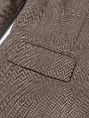Notched-Lapel Long Coat