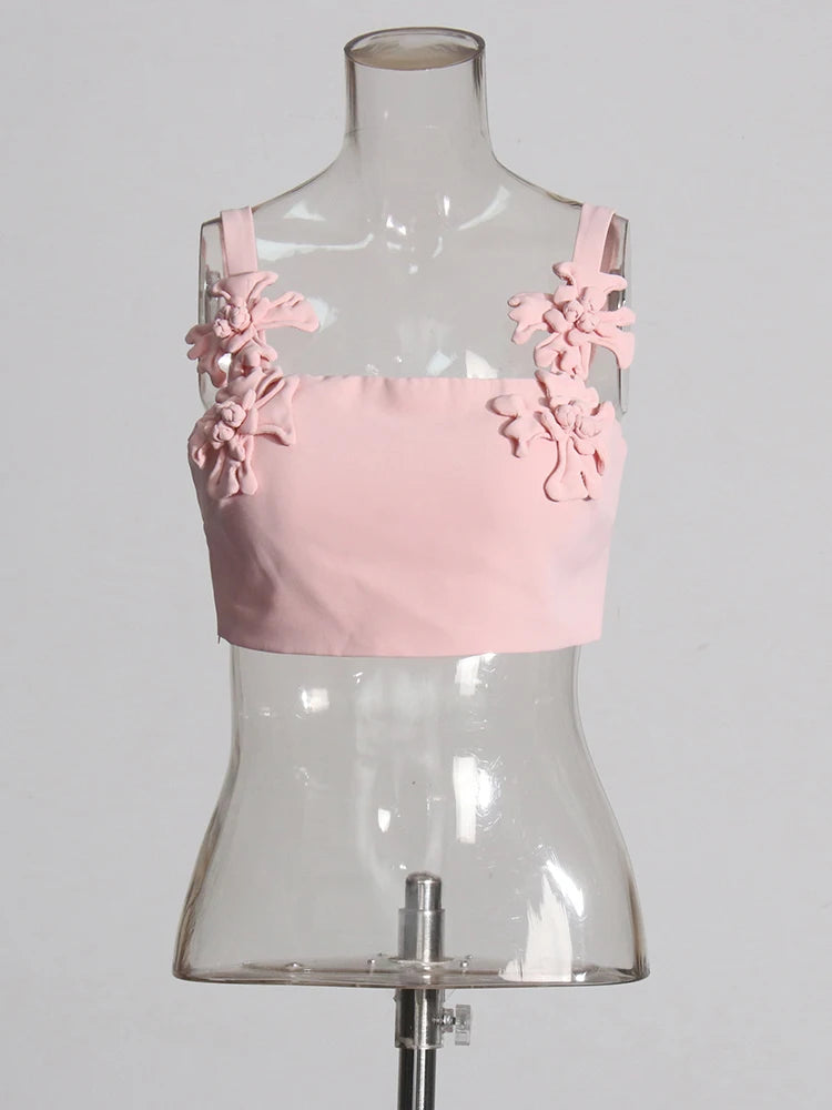 Floral Applique Top, Skirt or Set
