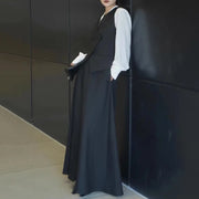 Asymmetric Vest and Skirt Set