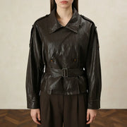 Double-Breasted Belted Jacket