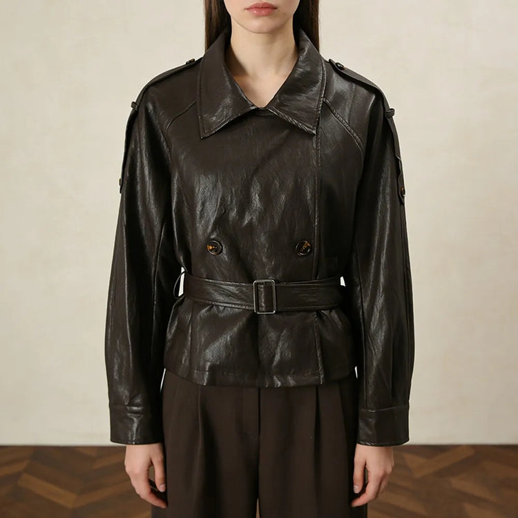 Double-Breasted Belted Jacket