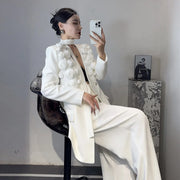 Applique Blazer and Pants Set