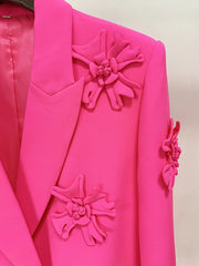 Floral Applique Blazer or Flared Pants