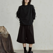 Tie-Sleeve Crewneck Sweater