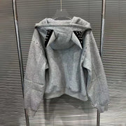 Ear-Detail Hooded Jacket