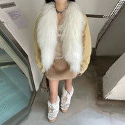 Shaggy-Trim Cropped Jacket