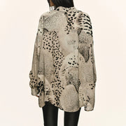 Animal-Print Longline Shirt
