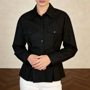 Flap-Pocket Button-Up Shirt