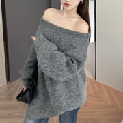 Off-Shoulder Balloon-Sleeve Sweater