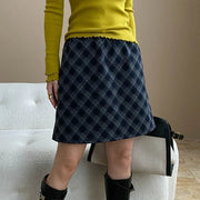 Plaid A-Line Mini Skirt