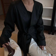 Tie-Waist Wrap Jacket
